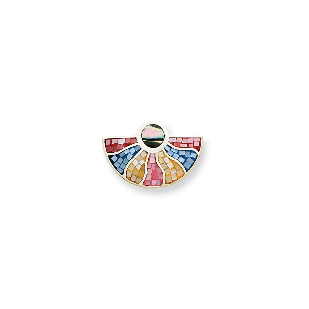 Sterling Silver Multicolored Mother of Pearl Slide