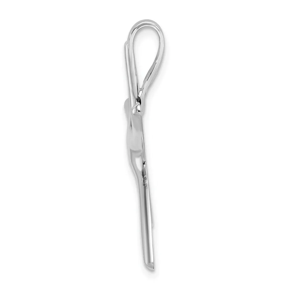 Sterling Silver Polished Dancing Starfish Slide