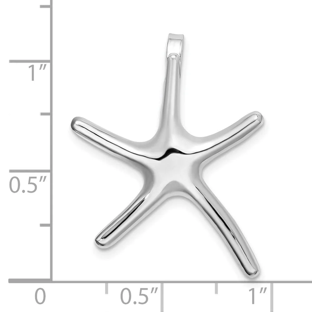 Sterling Silver Polished Dancing Starfish Slide