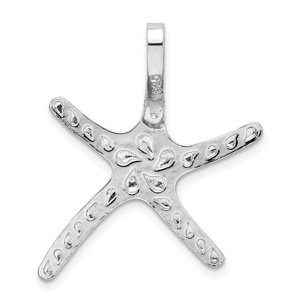 Sterling Silver Polished Dancing Starfish Slide