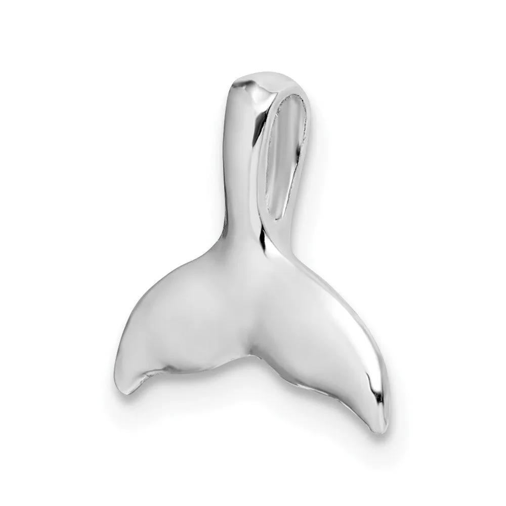 Sterling Silver Polished Mini Whale Tail Slide
