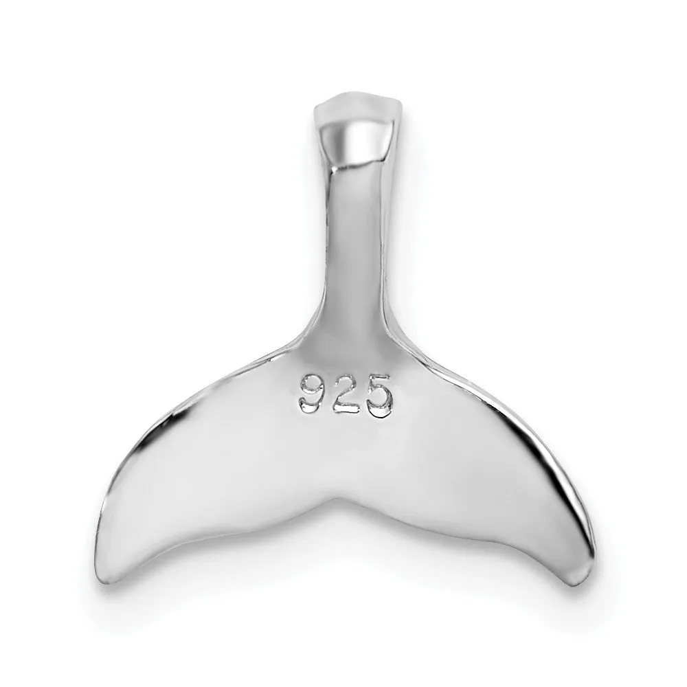 Sterling Silver Polished Mini Whale Tail Slide