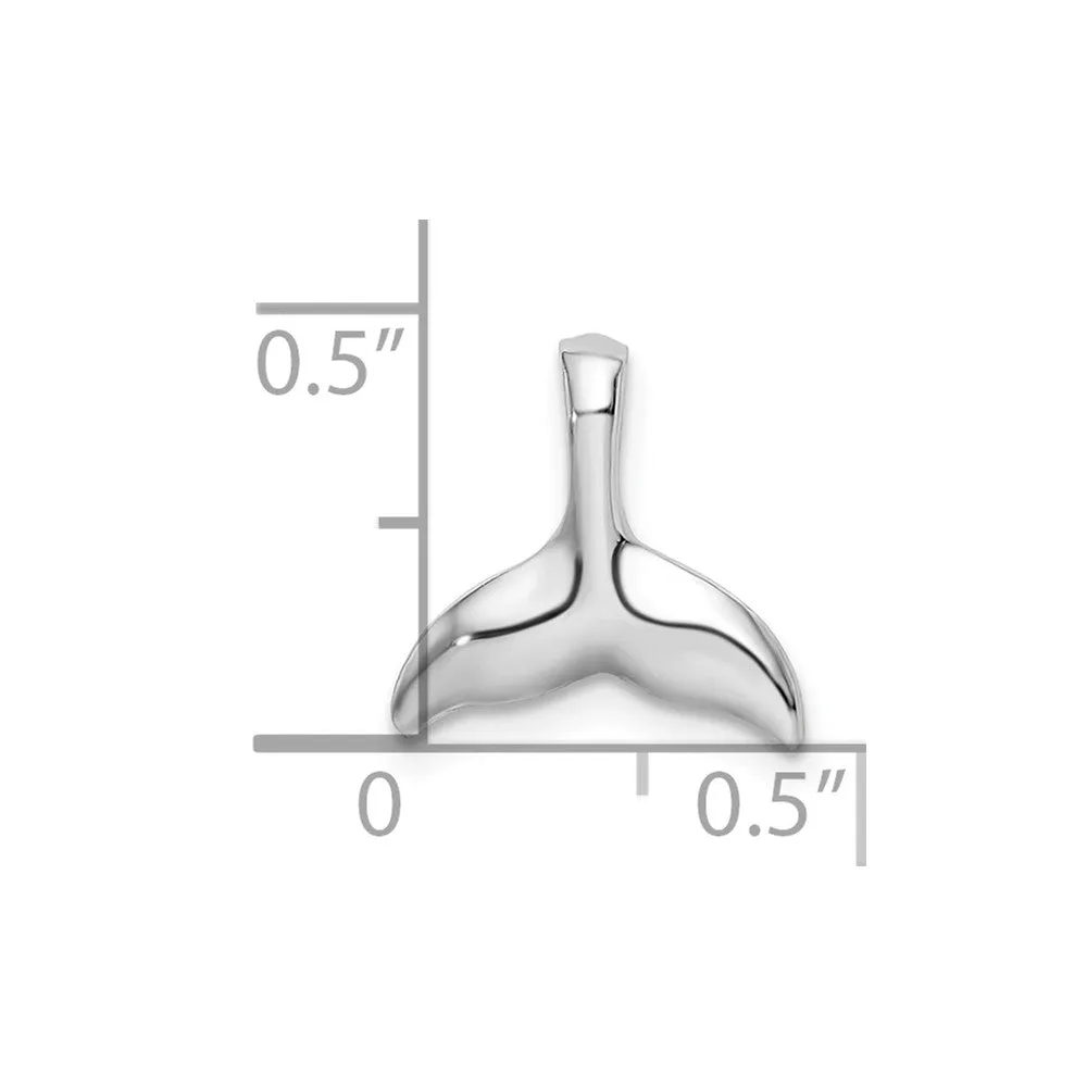 Sterling Silver Polished Mini Whale Tail Slide