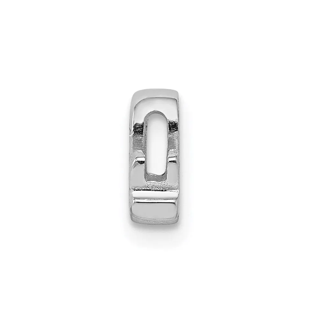 Sterling Silver Rhodium plated Ampersand Slide Charm
