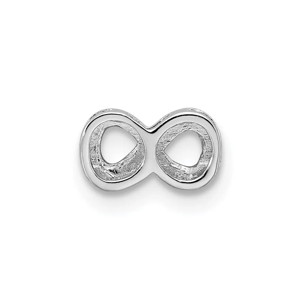 Sterling Silver Rhodium plated Infinity Slide Charm