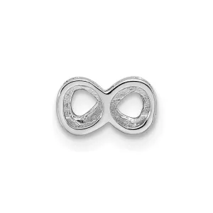 Sterling Silver Rhodium plated Infinity Slide Charm