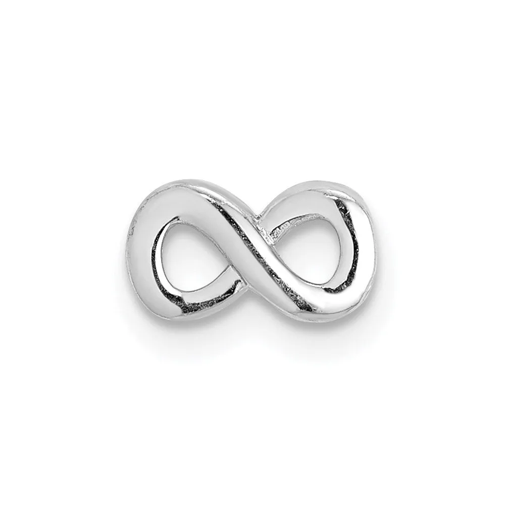Sterling Silver Rhodium plated Infinity Slide Charm