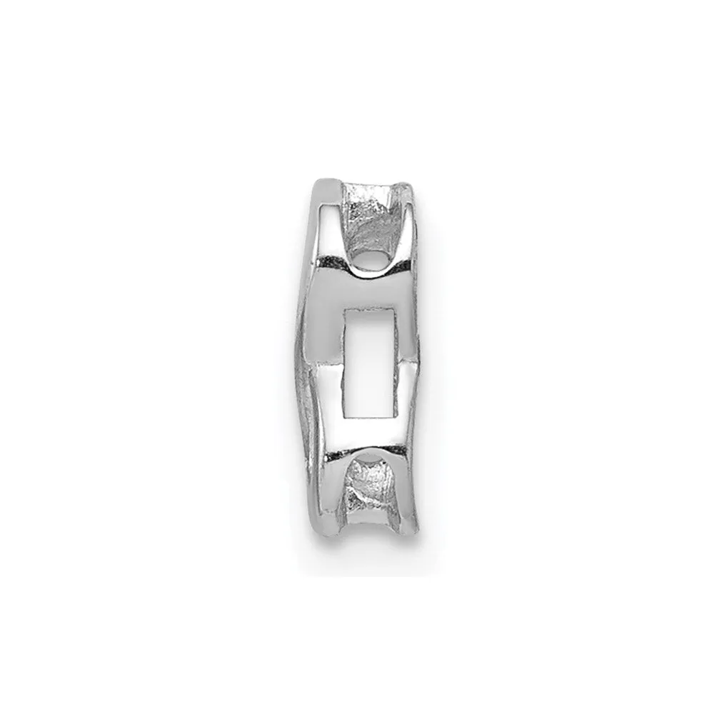 Sterling Silver Rhodium plated Infinity Slide Charm