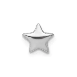 Sterling Silver Rhodium plated Star Slide Charm