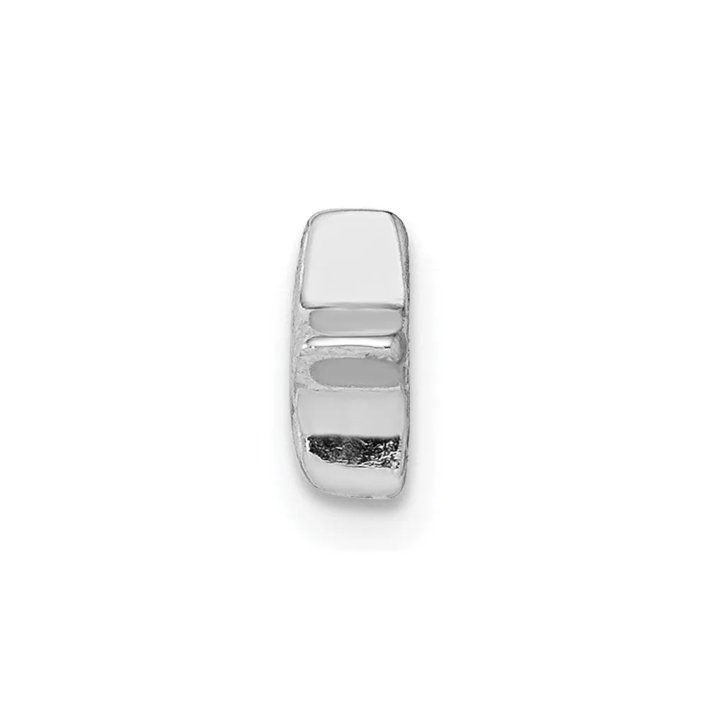 Sterling Silver Rhodium plated Star Slide Charm