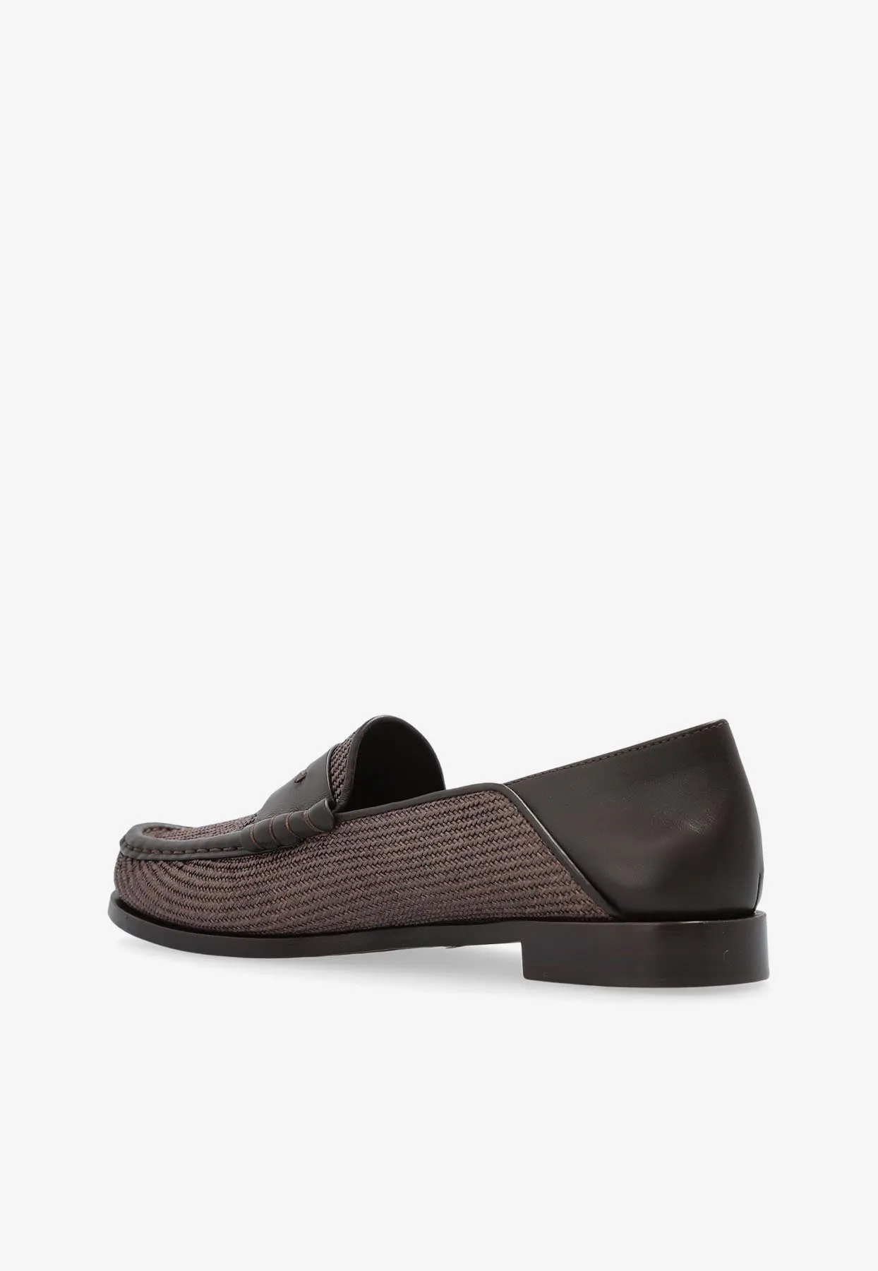 Strawloafer Leather Inserts Penny Loafers