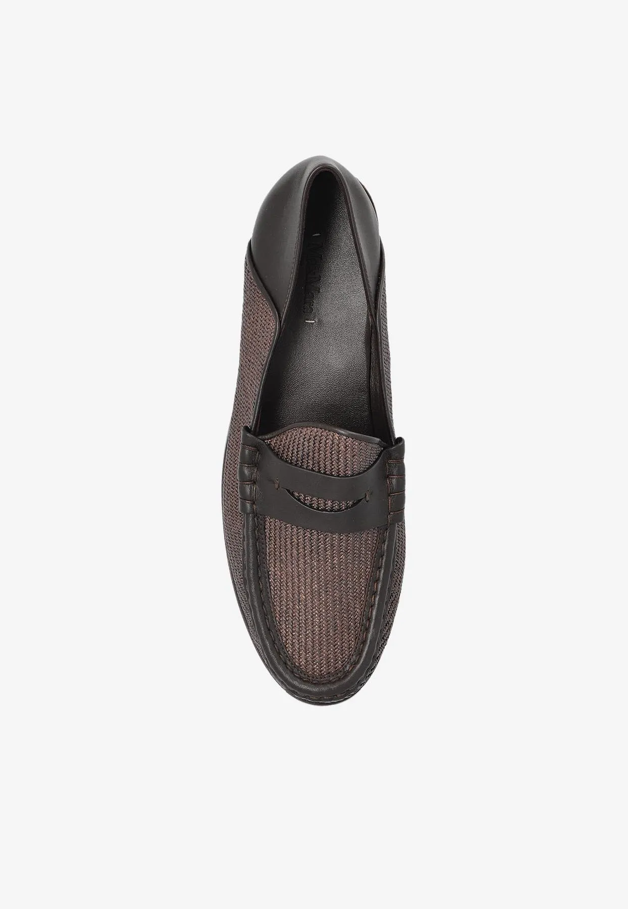 Strawloafer Leather Inserts Penny Loafers