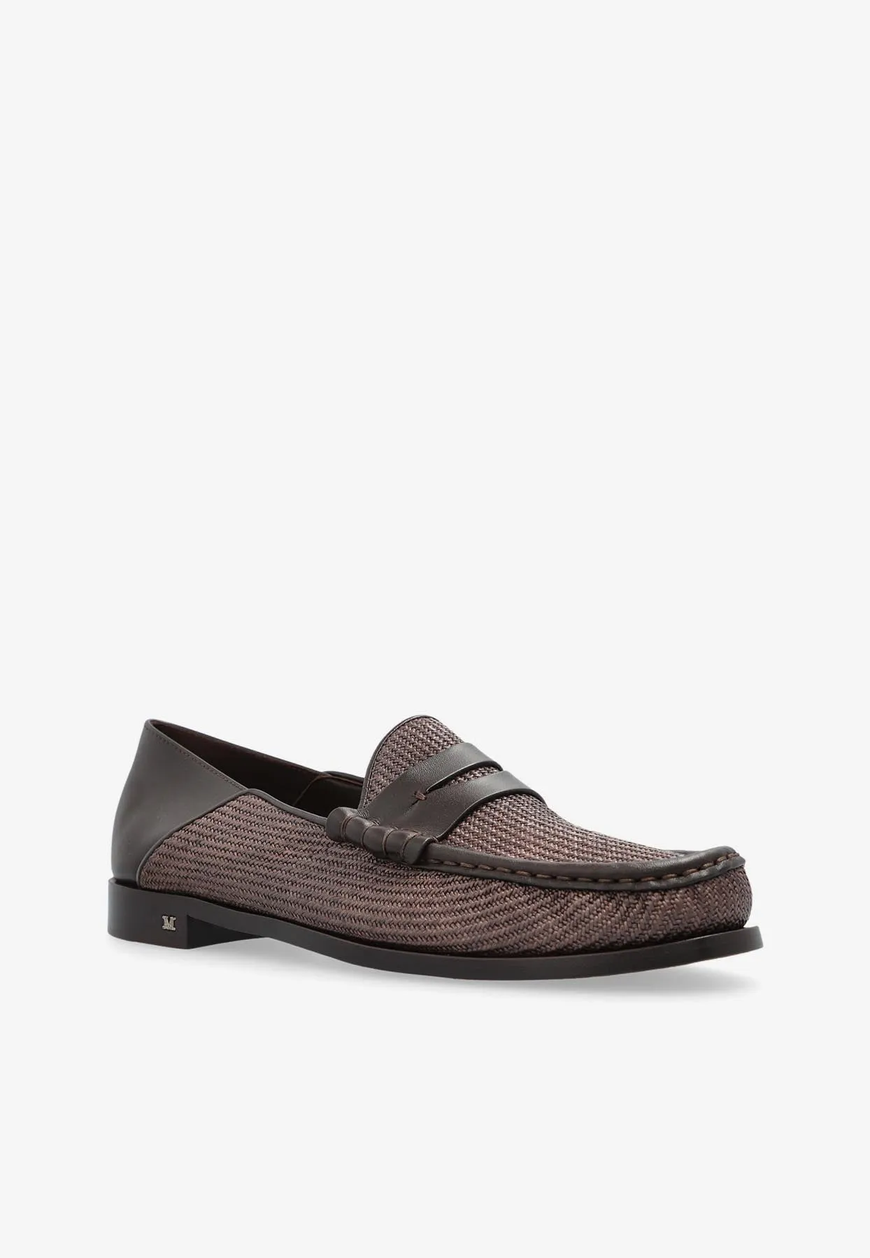 Strawloafer Leather Inserts Penny Loafers