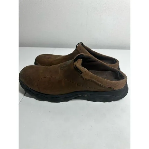 Timberland Trek Travel ACT Slip-On Loafers Mules Brown Leather Sz 11,5 M Slides