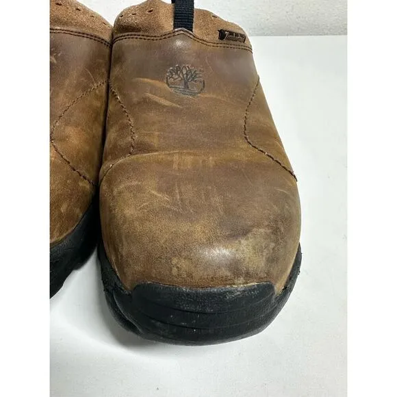 Timberland Trek Travel ACT Slip-On Loafers Mules Brown Leather Sz 11,5 M Slides