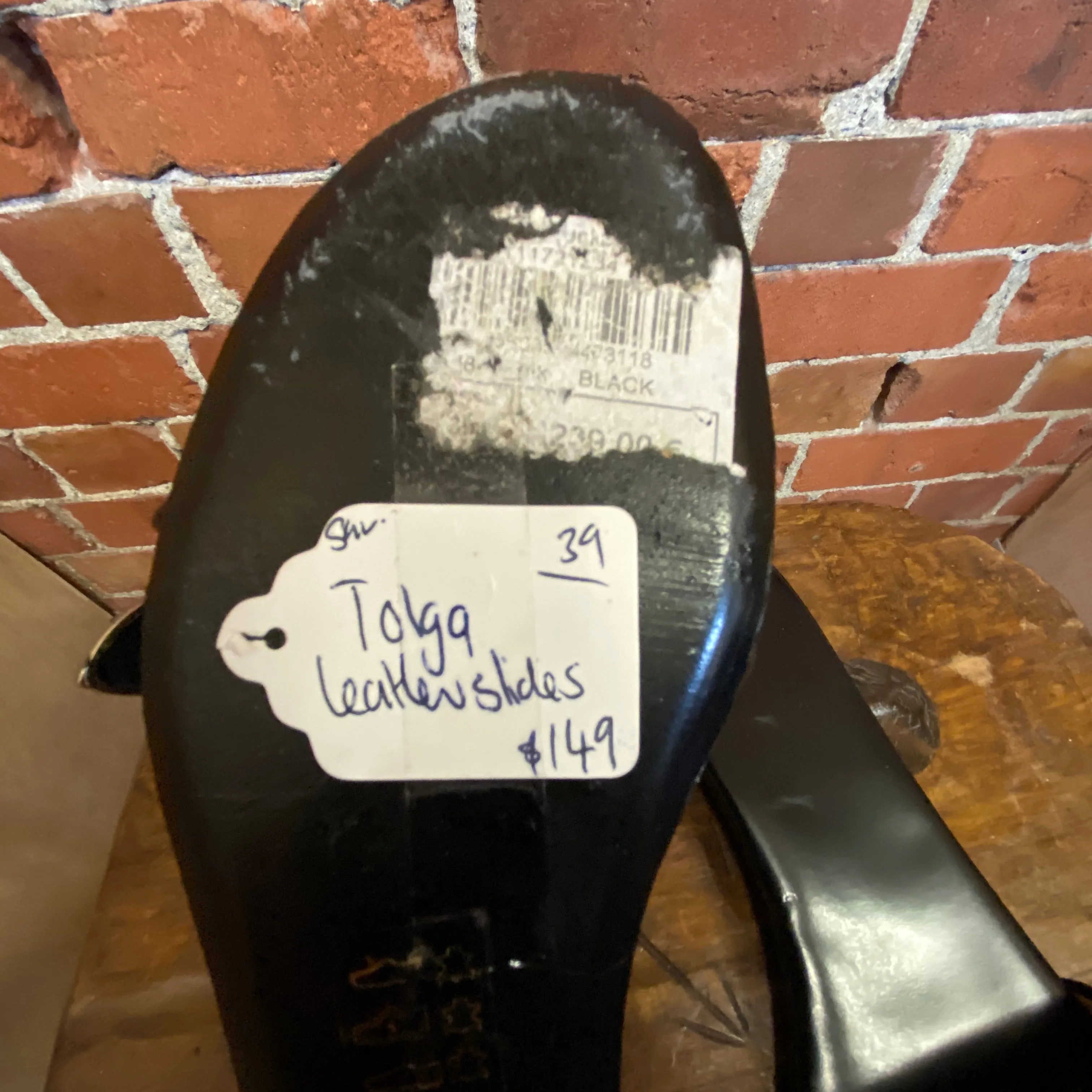 TOGA  leather slides 39