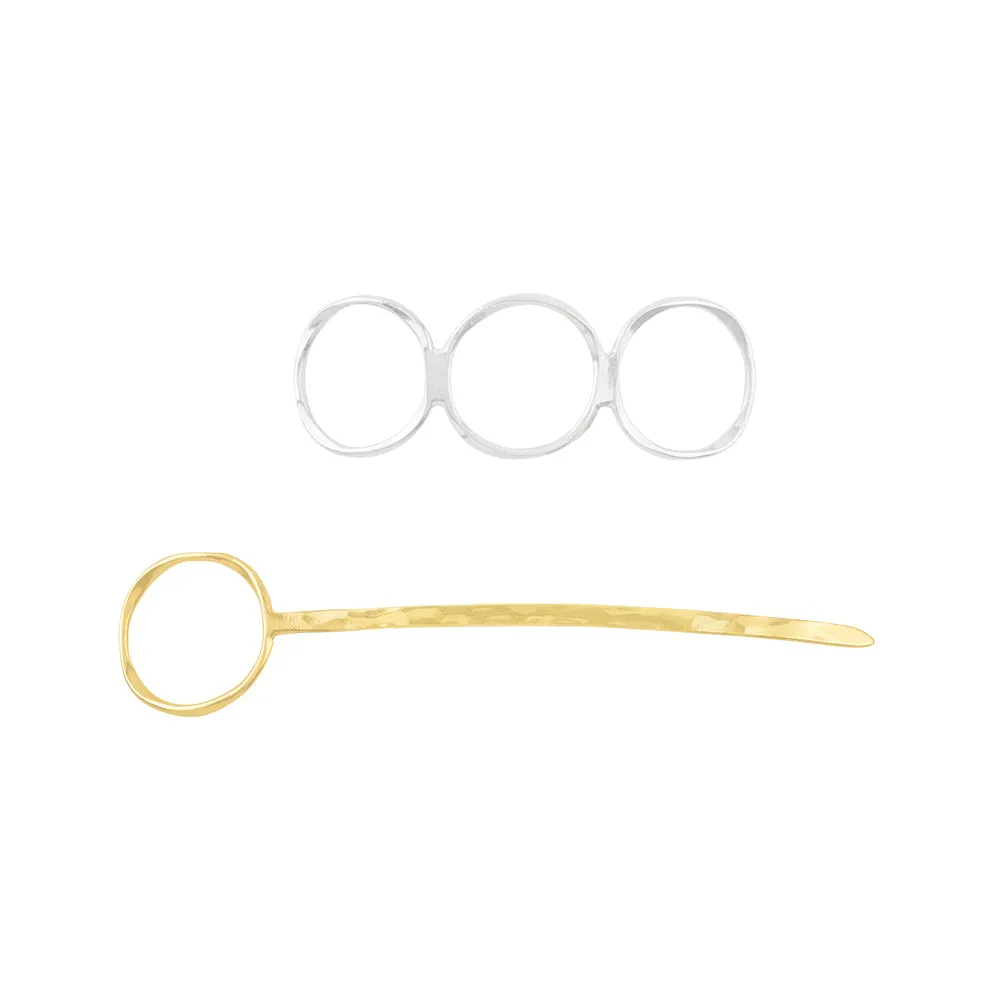 Two-Tone Circles Hair Pin
