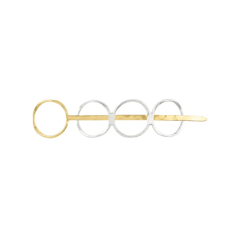 Two-Tone Circles Hair Pin