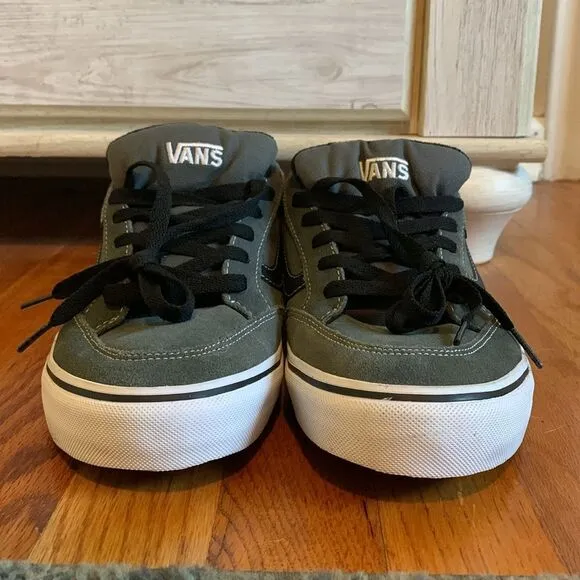 Vans Classic Bearcat Skateboarding Sneakers Charcoal Grey and Black