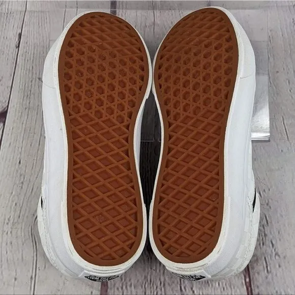Vans® Seldan White on White Checkerboard Skate Shoes Sneakers