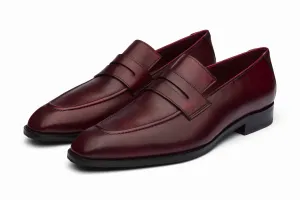 Vegano Penny Loafers - Dark Burgundy