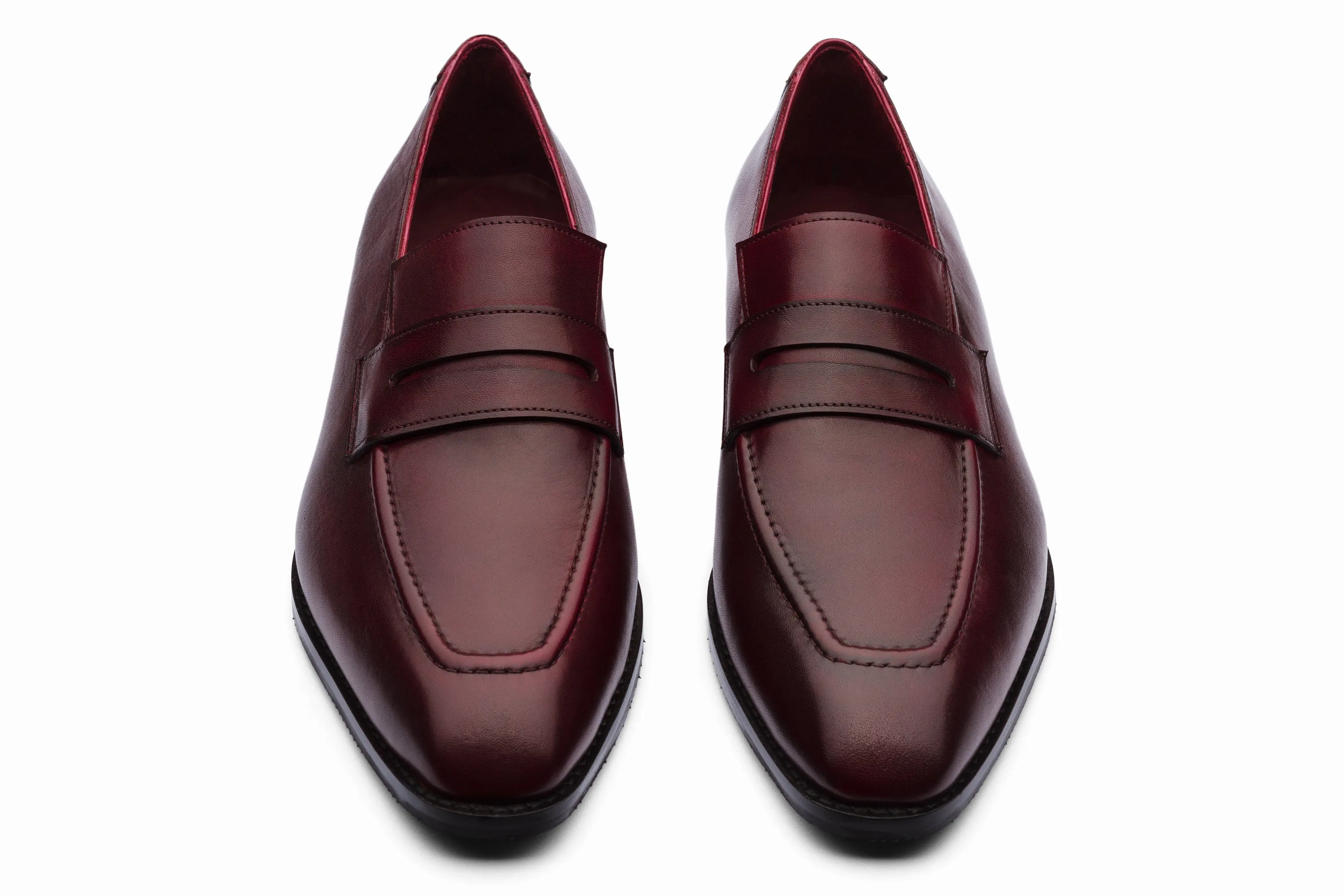 Vegano Penny Loafers - Dark Burgundy