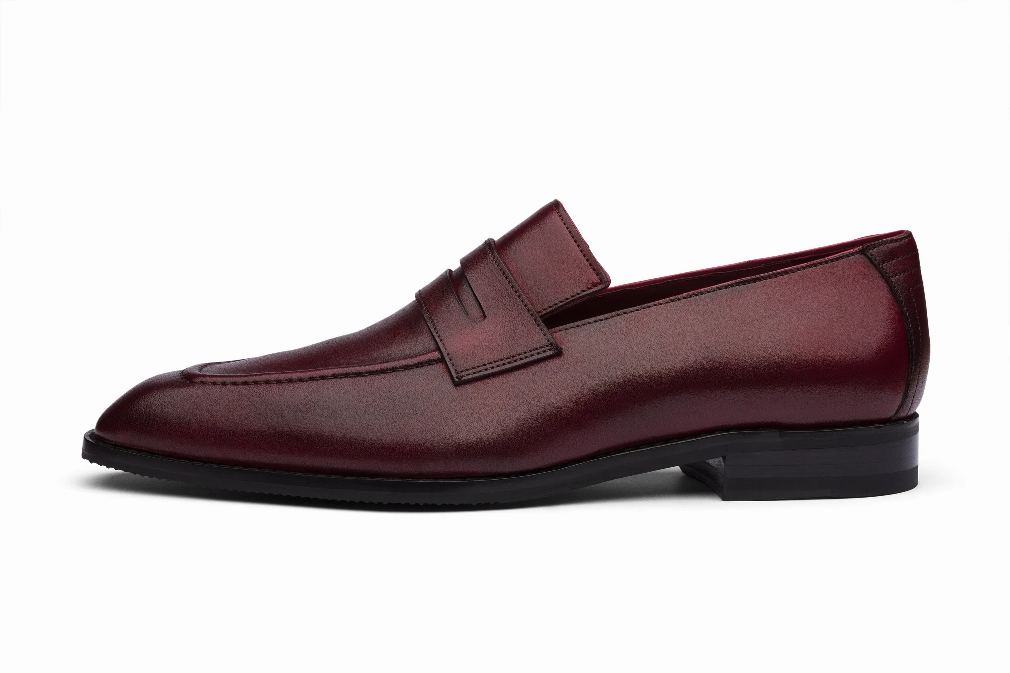 Vegano Penny Loafers - Dark Burgundy