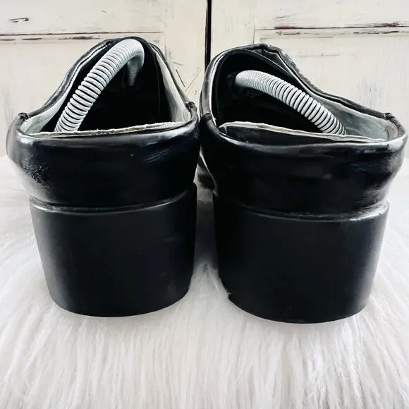 Wolky Black Leather Boho Patchwork Mules Leather Slip On Walking Shoes EU43 10.5